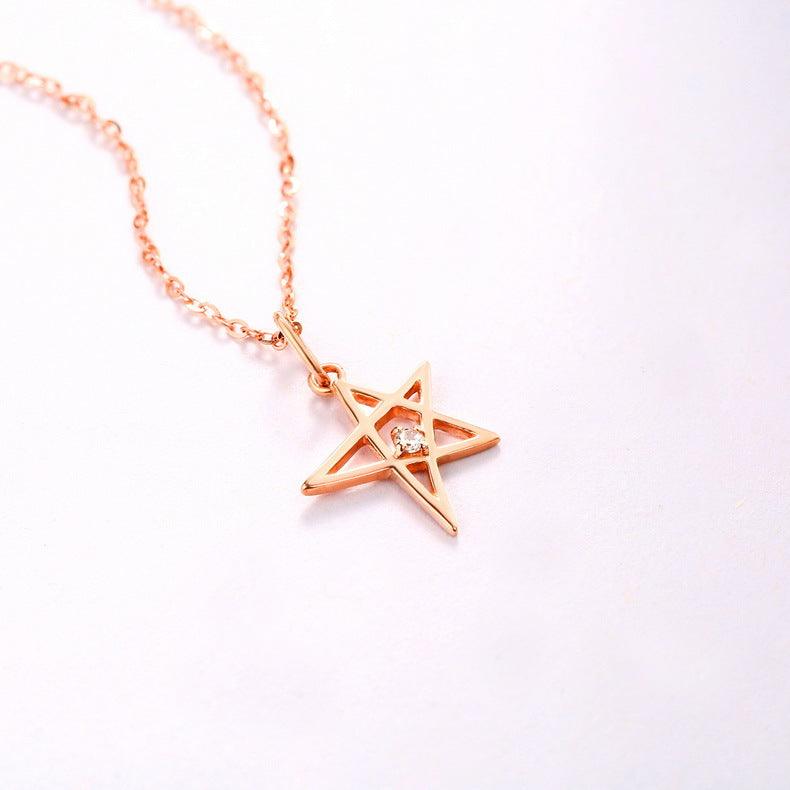 Radiant Starry Gold Necklace. - Afarly