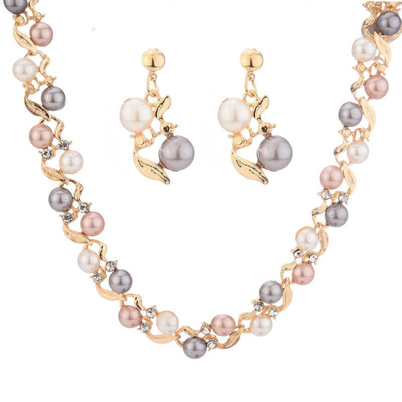 Lady's All-Match Jewelry Set-Necklace and Earrings Set. - Afarly