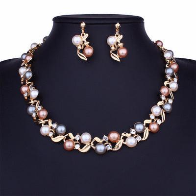 Lady's All-Match Jewelry Set-Necklace and Earrings Set. - Afarly