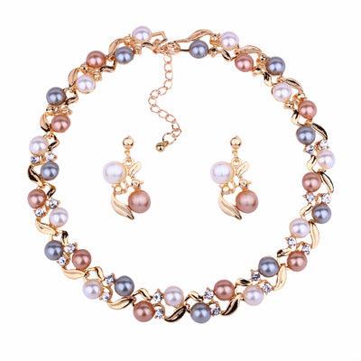 Lady's All-Match Jewelry Set-Necklace and Earrings Set. - Afarly