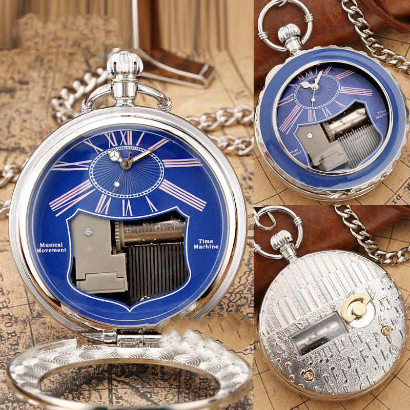 Enchanting Eight Music Box Hollow Necklace Watch - Waterproof Jewels.