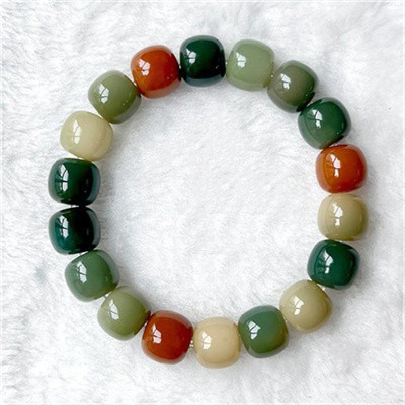 Natural Bodhi Seed Violet Bracelet. - Afarly