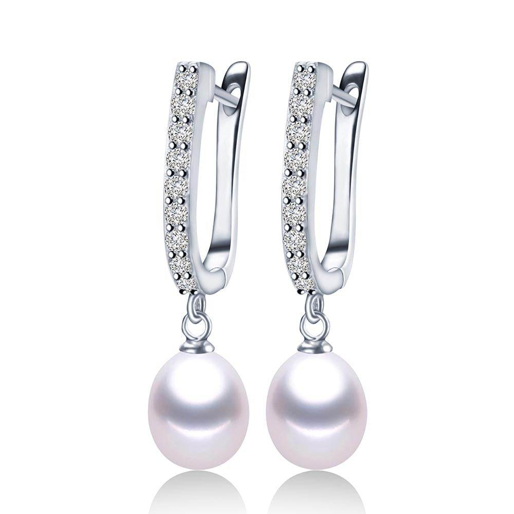 Embellished Freshwater Pearl Earrings