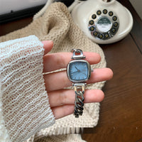 Ocean Blue Gradient Fritillary Small Sugar Cube Bracelet: Elevate Your Style with Light Luxury and High Sense Ins Women's Watch.