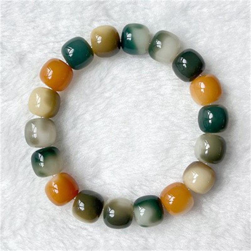 Natural Bodhi Seed Violet Bracelet. - Afarly