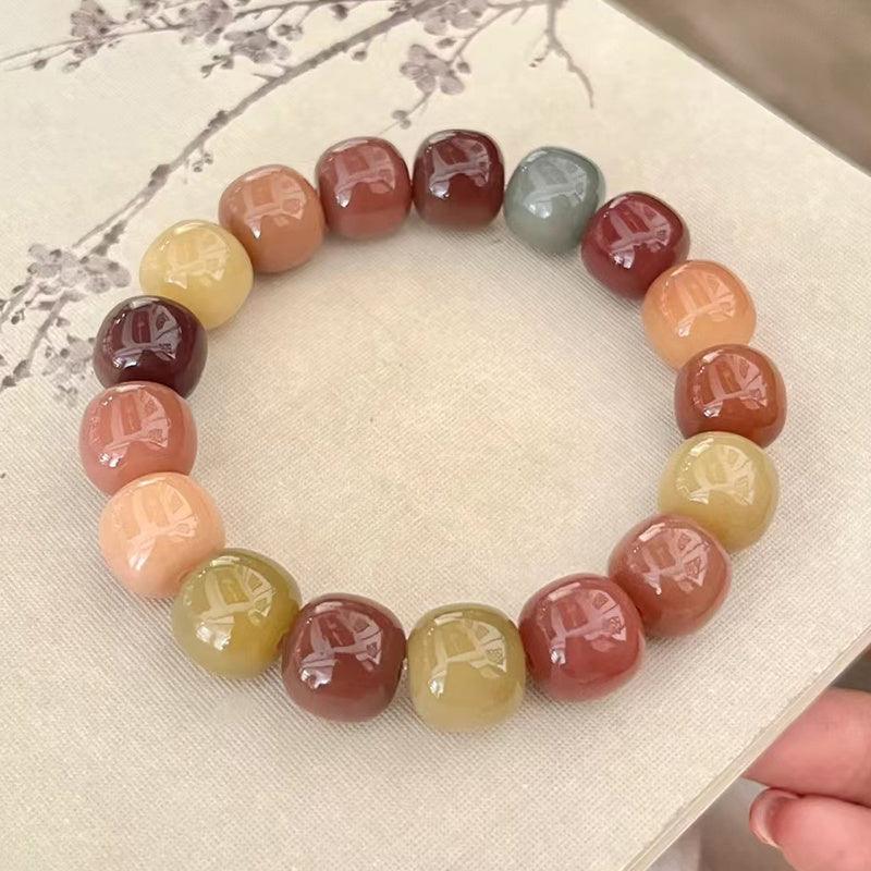 Natural Bodhi Seed Violet Bracelet. - Afarly