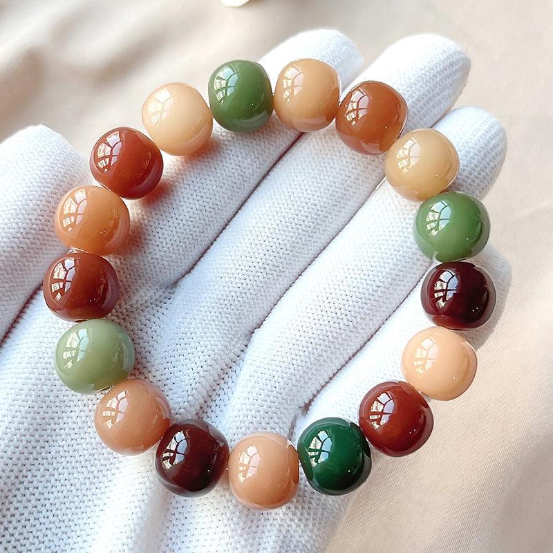 Natural Bodhi Seed Violet Bracelet. - Afarly