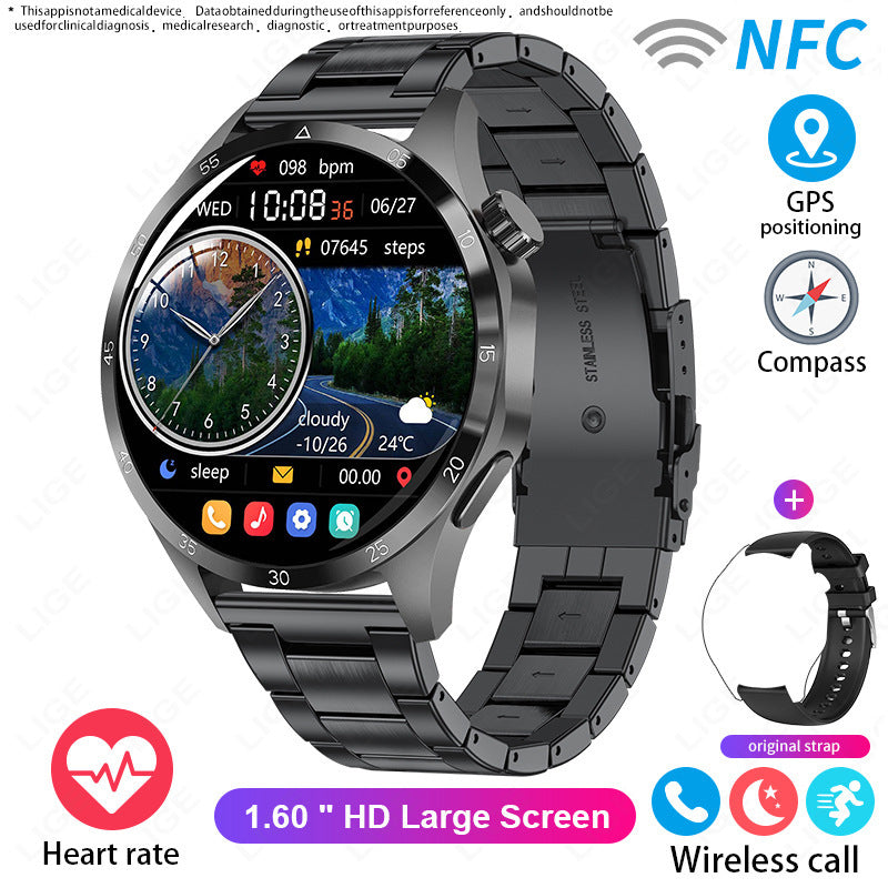 Sport Waterproof Smart Watch For Men With Heart Rate Monitoring, And Bluetooth Calling.