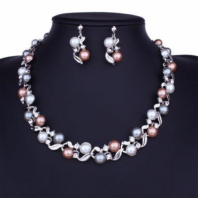 Lady's All-Match Jewelry Set-Necklace and Earrings Set. - Afarly