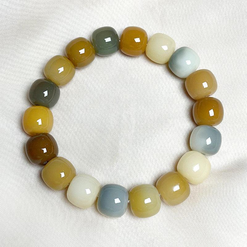 Natural Bodhi Seed Violet Bracelet. - Afarly