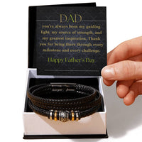 Love You Forever Bracelet For Your Dad With Custom Message Card.
