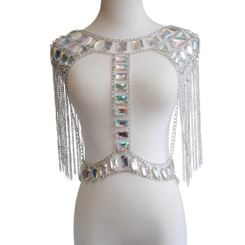 Acrylic Gold Glitter Gemstone Backpack Chain! - Afarly
