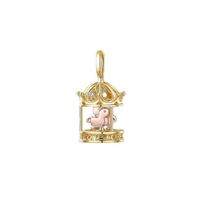 Golden Carousel Fantasy Pendant- Collar's Perfect Companion - Afarly