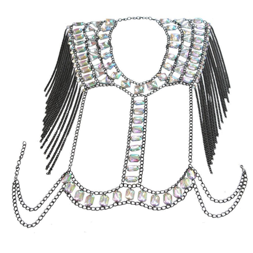 Acrylic Gold Glitter Gemstone Backpack Chain! - Afarly