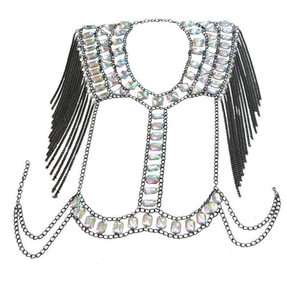 Acrylic Gold Glitter Gemstone Backpack Chain! - Afarly