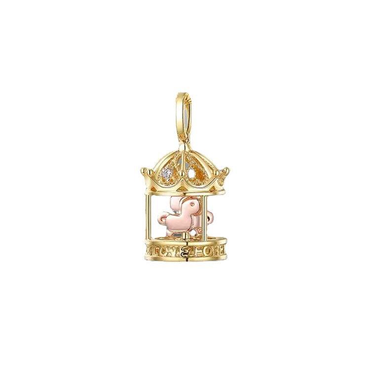 Golden Carousel Fantasy Pendant- Collar's Perfect Companion - Afarly